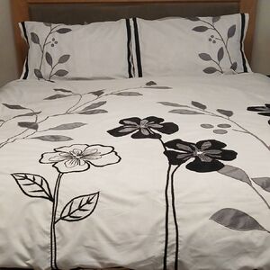 Q. Duvet Cover Set & 3 decorative pillows.